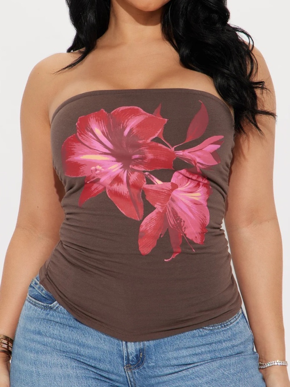 Vine & Valley Y2K Floral Tube Top